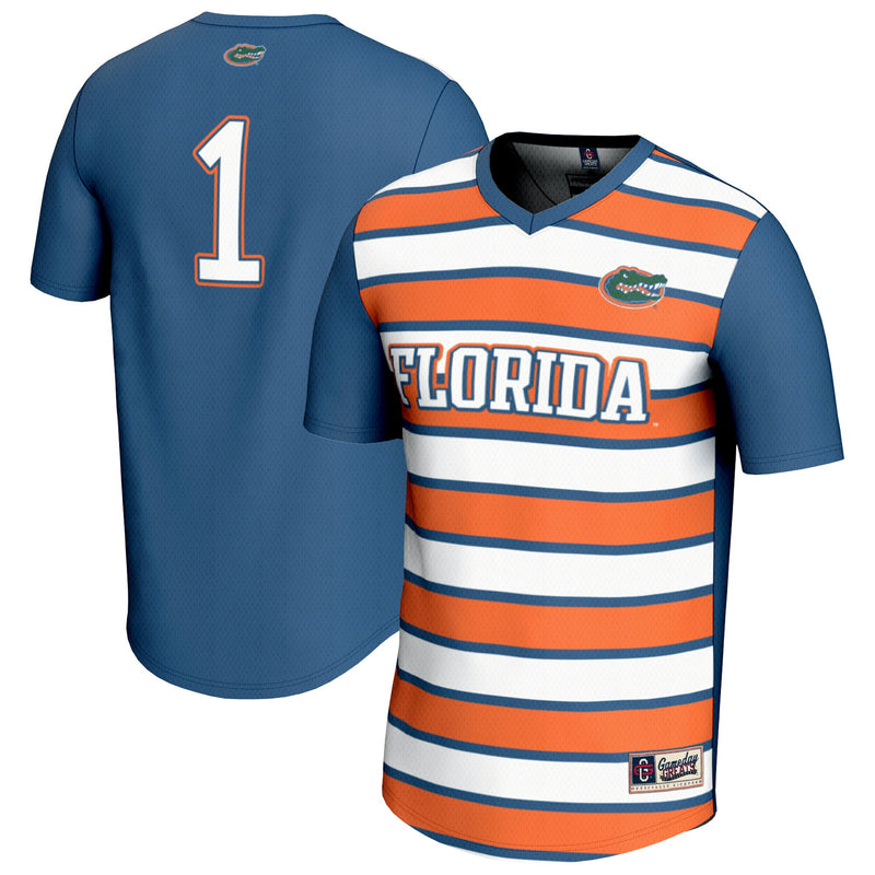 Florida Gators Lightweight Soccer Jersey, Royal Fashion Sportswear Jersey Shirt, Lightweight Breathable Athletic Jersey, Casual Gift for Men
