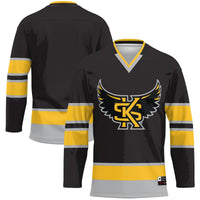 Kennesaw State Owls Hockey Jersey, Gold Sportswear Jersey Shirt, Long Sleeve Hockey Sweater Jersey, Casual Gift for Men