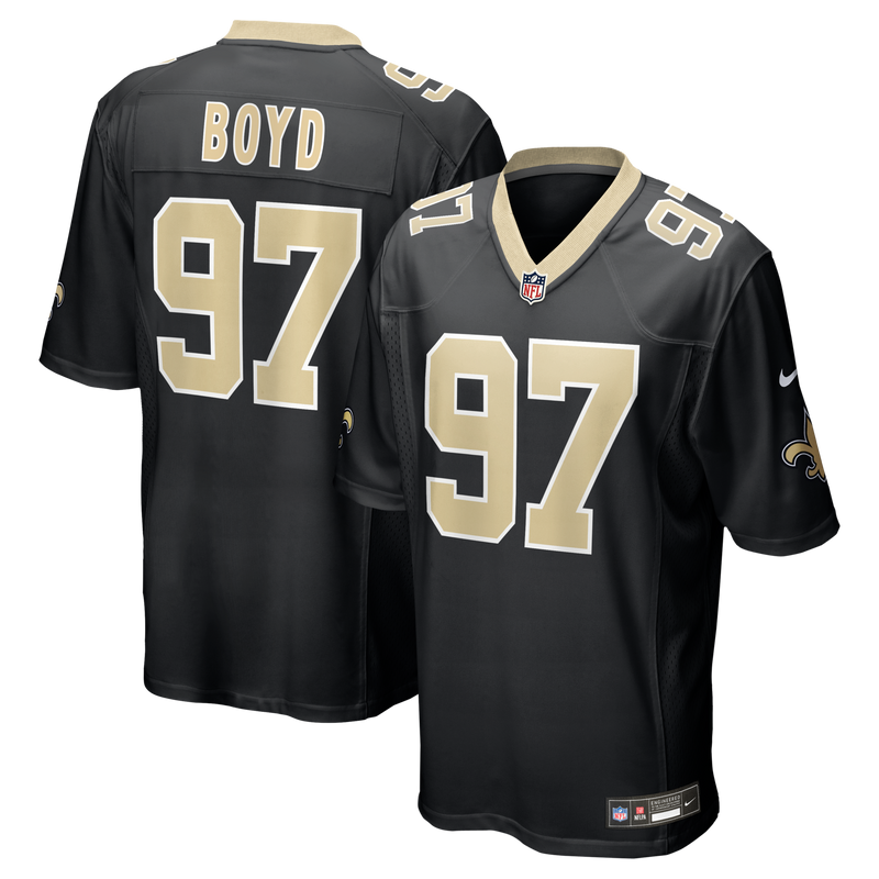 Khristian Boyd New Orleans Saints Football Jersey, Black Sportswear Jersey Shirt, Lightweight Breathable Athletic Jersey, Casual Gift for Men
