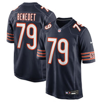 Theo Benedet Chicago Bears Football Jersey, Navy Game Sportswear Jersey Shirt, Lightweight Breathable Athletic Jersey, Casual Gift for Men