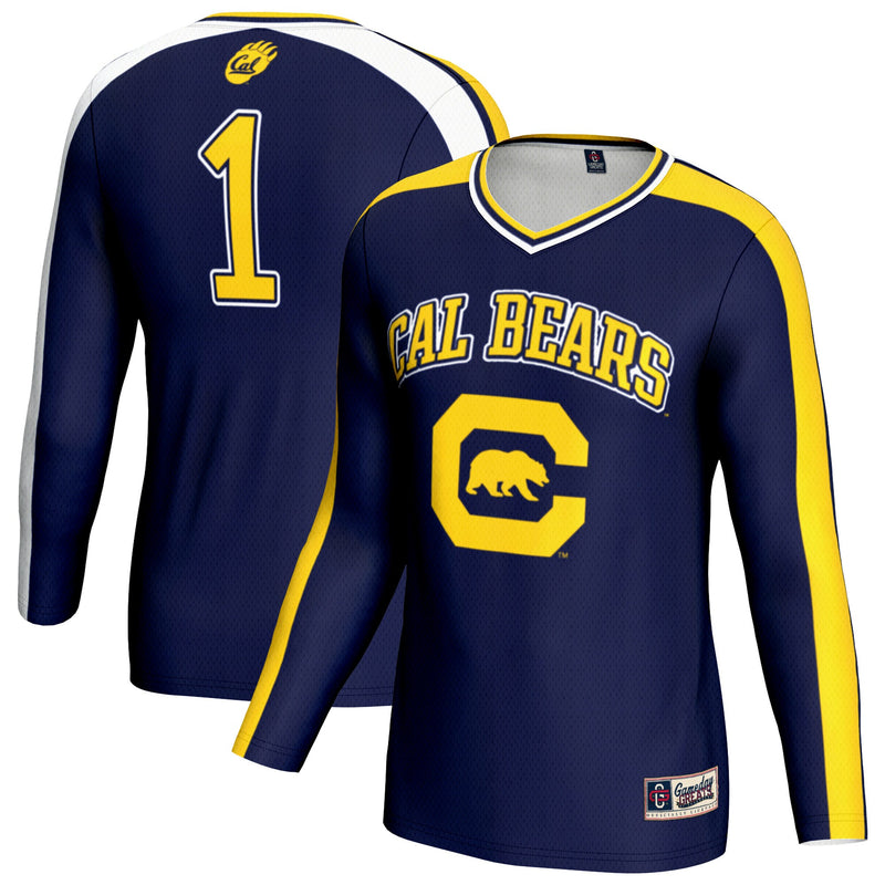 Cal Bears Volleyball Jersey, Navy Fashion Sportswear Jersey Shirt, Lightweight Breathable Athletic Jersey, Casual Gift for Men, Style 203153799