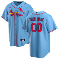 St. Louis Cardinals Baseball Jersey, Light Blue Replica Sportswear Jersey Shirt, Lightweight Breathable Athletic Jersey, Casual Gift for Men