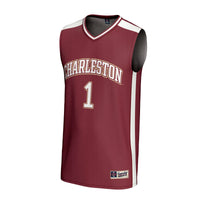 Charleston Cougars Basketball Jersey, Maroon Fashion Lightweight Sportswear Jersey Shirt, Sleeveless Athletic Tank Jersey, Casual Gift for Men