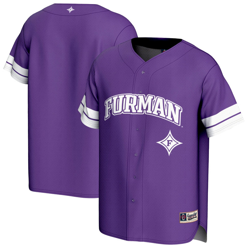 Furman Paladins Baseball Jersey, Purple Sportswear Jersey Shirt, Lightweight Breathable Athletic Jersey, Casual Gift for Men