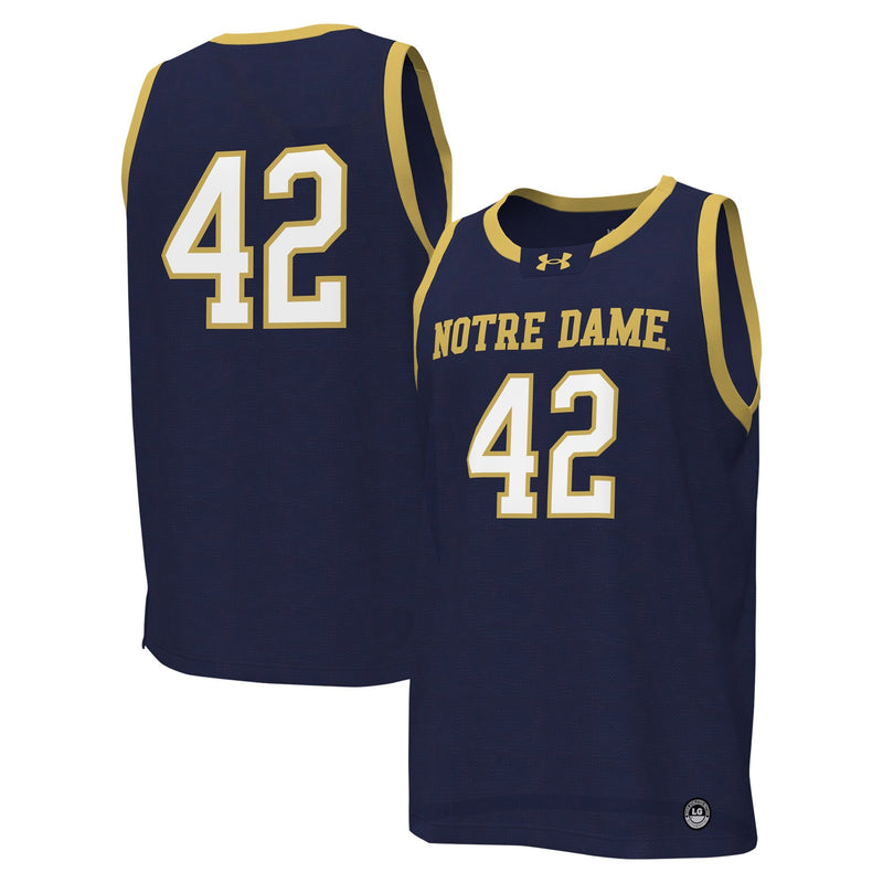 Notre Dame Fighting Irish Basketball Jersey, Navy Replica Sportswear Jersey Shirt, Sleeveless Athletic Tank Jersey, Casual Gift for Men