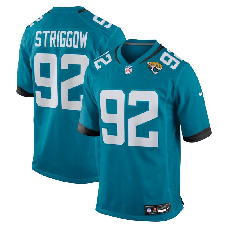 Danny Striggow Jacksonville Jaguars Football Jersey, Teal Sportswear Jersey Shirt, Lightweight Breathable Athletic Jersey, Casual Gift for Men