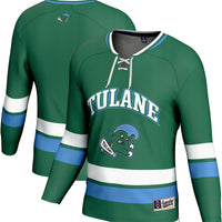 Tulane Green Wave Hockey Jersey, Hockey Sportswear Jersey Shirt, Long Sleeve Hockey Sweater Jersey, Casual Gift for Men