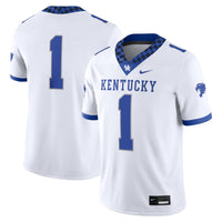Kentucky Wildcats Football Jersey, White Game Sportswear Jersey Shirt, Lightweight Breathable Athletic Jersey, Casual Gift for Men