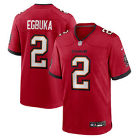 Emeka Egbuka Tampa Bay Buccaneers Football Jersey, Red Game Sportswear Jersey Shirt, Lightweight Breathable Athletic Jersey, Casual Gift for Men