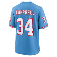 Earl Campbell Tennessee Titans Football Jersey, Light Blue Sportswear Jersey Shirt, Lightweight Breathable Athletic Jersey, Casual Gift for Men