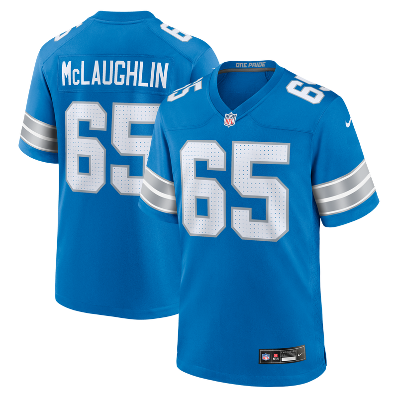 Seth McLaughlin Detroit Lions Football Jersey, Blue Game Sportswear Jersey Shirt, Lightweight Breathable Athletic Jersey, Casual Gift for Men