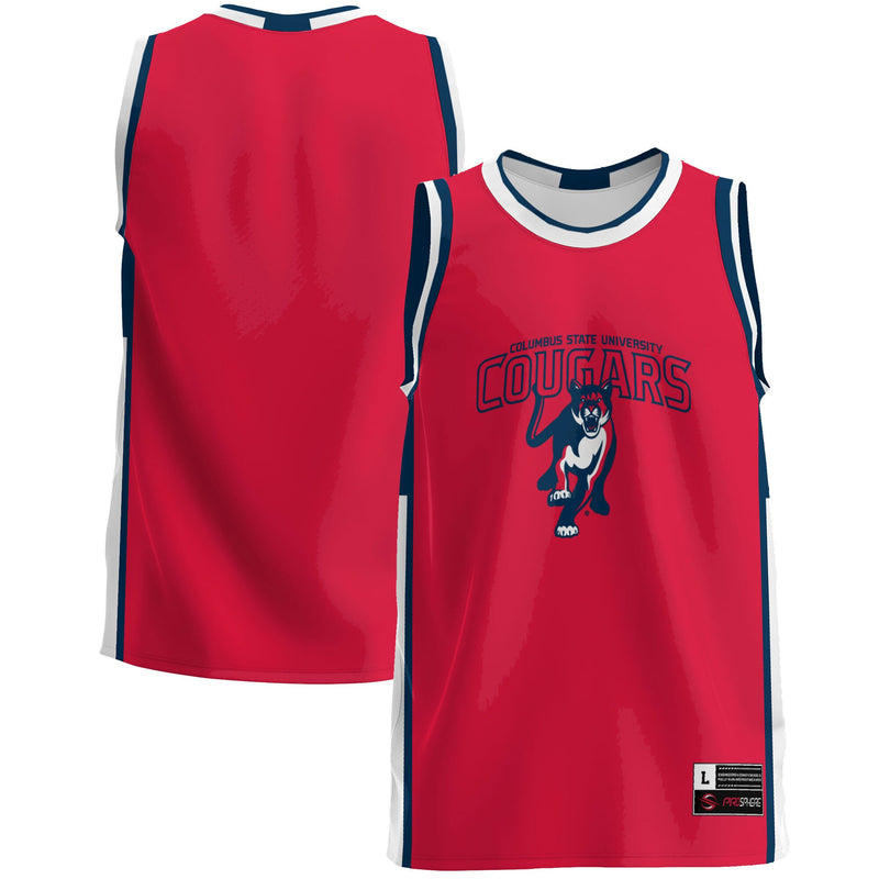 Columbus State Cougars Basketball Jersey, Blue Lightweight Sportswear Jersey Shirt, Sleeveless Athletic Tank Jersey, Casual Gift for Men