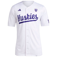 Washington Huskies Baseball Jersey, White Sportswear Jersey Shirt, Lightweight Breathable Athletic Jersey, Casual Gift for Men