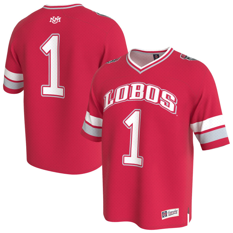 New Mexico Lobos Football Jersey, Cherry Fashion Sportswear Jersey Shirt, Lightweight Breathable Athletic Jersey, Casual Gift for Men
