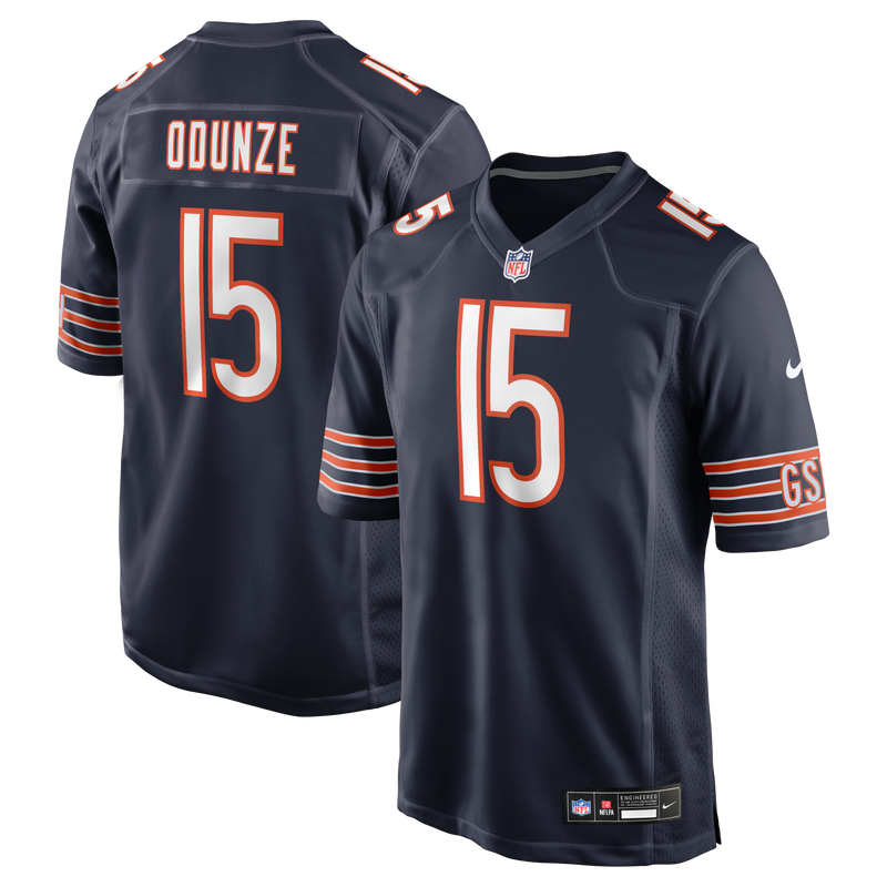 Rome Odunze Chicago Bears Football Jersey, Navy Game Sportswear Jersey Shirt, Lightweight Breathable Athletic Jersey, Casual Gift for Men