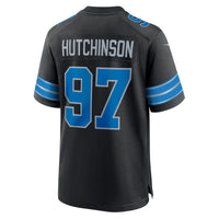 Aidan Hutchinson Detroit Lions Football Jersey, Black Game Sportswear Jersey Shirt, Lightweight Breathable Athletic Jersey, Casual Gift for Men