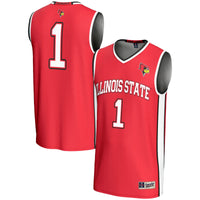 Illinois State Redbirds Basketball Jersey, Red Lightweight Sportswear Jersey Shirt, Sleeveless Athletic Tank Jersey, Casual Gift for Men