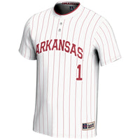 Arkansas Razorbacks Softball Jersey, White Lightweight Sportswear Jersey Shirt, Lightweight Breathable Athletic Jersey, Casual Gift for Men