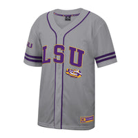 LSU Tigers Baseball Jersey, Gray Sportswear Jersey Shirt, Lightweight Breathable Athletic Jersey, Casual Gift for Men
