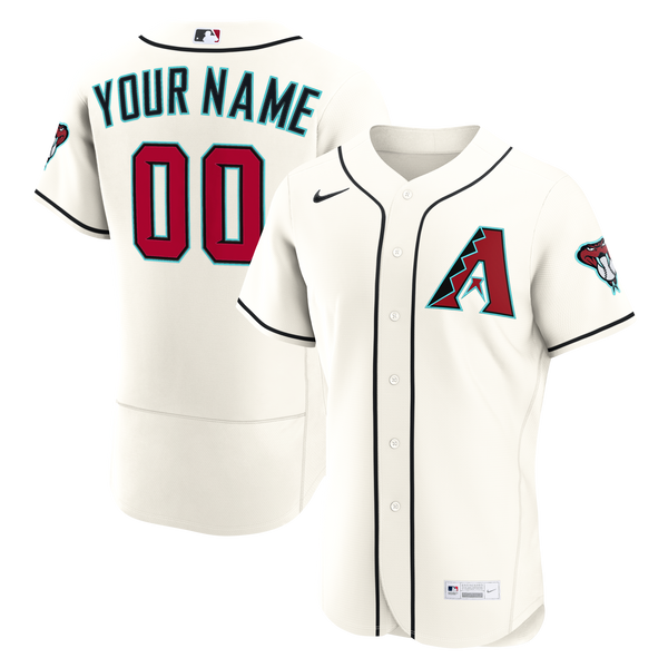 Arizona Diamondbacks Cream Home Authentic Custom Jersey