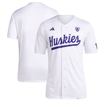 Washington Huskies Baseball Jersey, White Sportswear Jersey Shirt, Lightweight Breathable Athletic Jersey, Casual Gift for Men