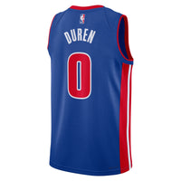 Jalen Duren Detroit Pistons Basketball Jersey, Blue Swingman Sportswear Jersey Shirt, Sleeveless Athletic Tank Jersey, Casual Gift for Men