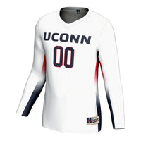UConn Huskies Volleyball Jersey, White Sportswear Jersey Shirt, Lightweight Breathable Athletic Jersey, Casual Gift for Men, Style 200461800