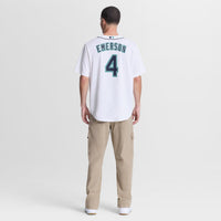 Colt Emerson Seattle Mariners Baseball Jersey, White Sportswear Jersey Shirt, Lightweight Breathable Athletic Jersey, Casual Gift for Men