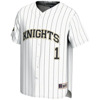 UCF Knights Lightweight Baseball Jersey, White Sportswear Jersey Shirt, Lightweight Breathable Athletic Jersey, Casual Gift for Men