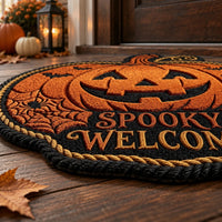 Spooky Welcome - The Grinning Pumpkin Threshold Mat