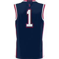 Duquesne Dukes Basketball Jersey, Navy Lightweight Sportswear Jersey Shirt, Sleeveless Athletic Tank Jersey, Casual Gift for Men