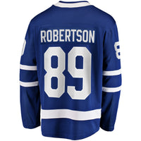 Nicholas Robertson Toronto Maple Leafs Hockey Jersey, Blue Sportswear Jersey Shirt, Long Sleeve Hockey Sweater Jersey, Casual Gift for Men