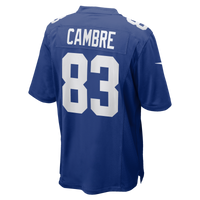 Dalen Cambre New York Giants Football Jersey, Royal Game Sportswear Jersey Shirt, Lightweight Breathable Athletic Jersey, Casual Gift for Men