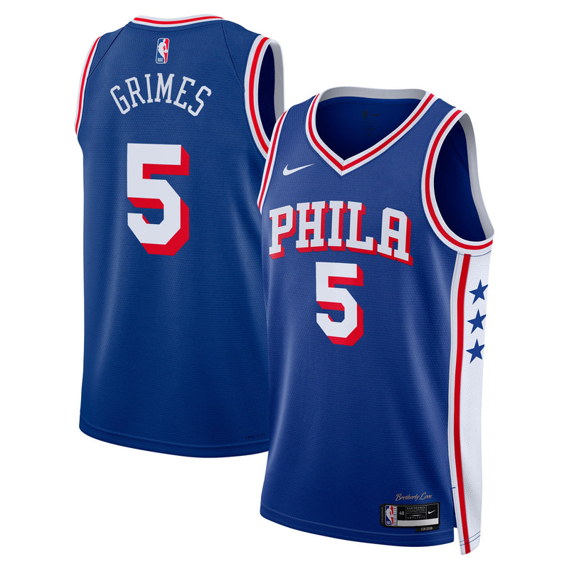 Quentin Grimes Philadelphia 76ers Basketball Jersey, Royal Sportswear Jersey Shirt, Sleeveless Athletic Tank Jersey, Casual Gift for Men