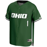 Ohio Bobcats Baseball Jersey, Green Sportswear Jersey Shirt, Lightweight Breathable Athletic Jersey, Casual Gift for Men, Style 201141742