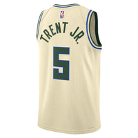 Gary Trent Jr. Milwaukee Bucks Basketball Jersey, Cream Swingman Sportswear Jersey Shirt, Sleeveless Athletic Tank Jersey, Casual Gift for Men