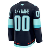 Seattle Kraken Hockey Jersey, Deep Sea Blue Premium Home Sportswear Jersey Shirt, Long Sleeve Hockey Sweater Jersey, Casual Gift for Men