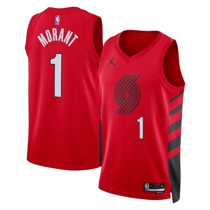 Ja Morant Portland Trail Blazers Basketball Jersey, Red Swingman Sportswear Jersey Shirt, Sleeveless Athletic Tank Jersey, Casual Gift for Men