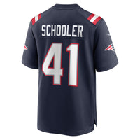 Brenden Schooler New England Patriots Football Jersey, Navy Sportswear Jersey Shirt, Lightweight Breathable Athletic Jersey, Casual Gift for Men