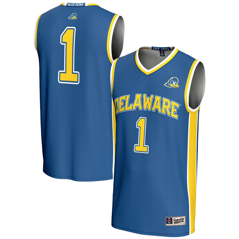 Delaware Fightin' Blue Hens Basketball Jersey, Sportswear Jersey Shirt, Sleeveless Athletic Tank Jersey, Casual Gift for Men, Style 5281272