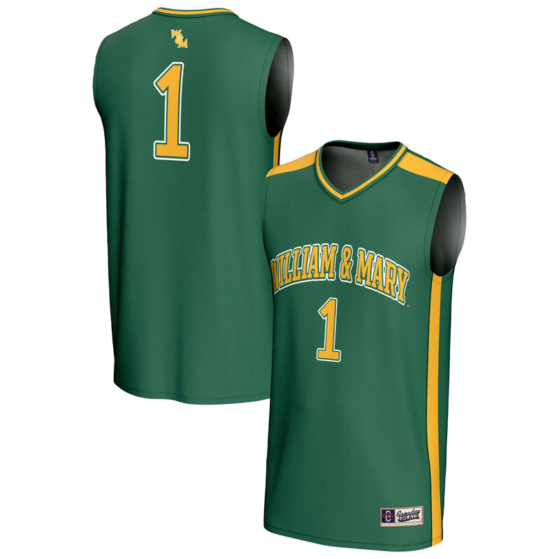 William & Mary Tribe Basketball Jersey, Green Fashion Lightweight Sportswear Jersey Shirt, Sleeveless Athletic Tank Jersey, Casual Gift for Men