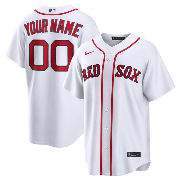 Boston Red Sox White Home Replica Custom Jersey