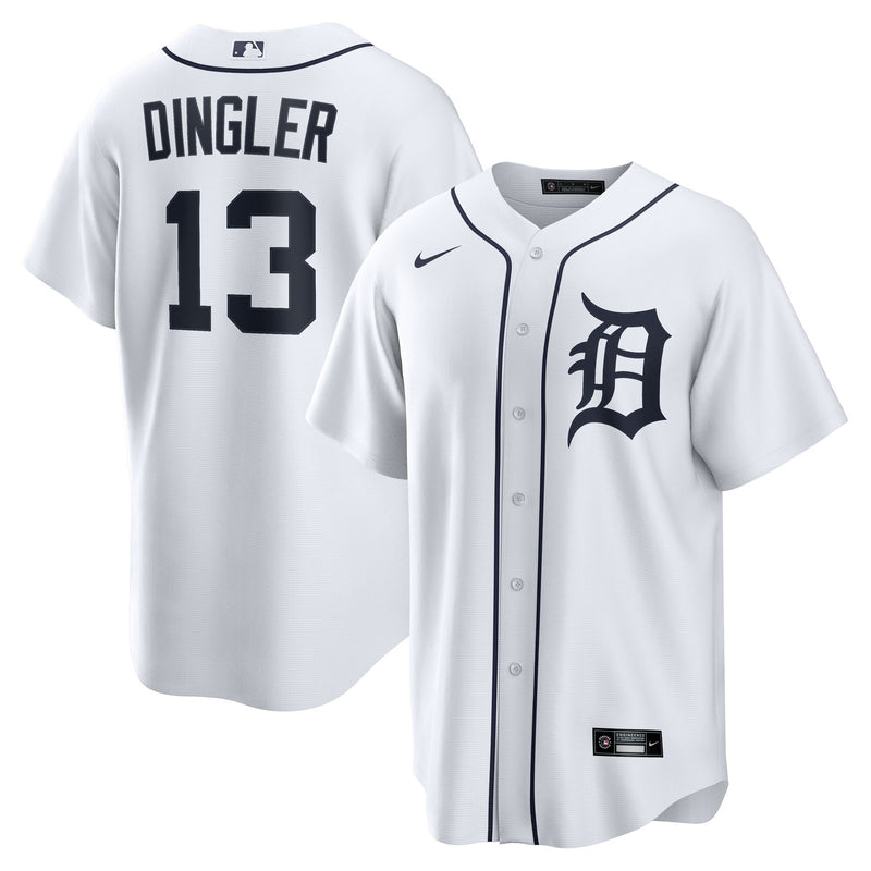 Dillon Dingler Detroit Tigers Baseball Jersey, White Sportswear Jersey Shirt, Lightweight Breathable Athletic Jersey, Casual Gift for Men