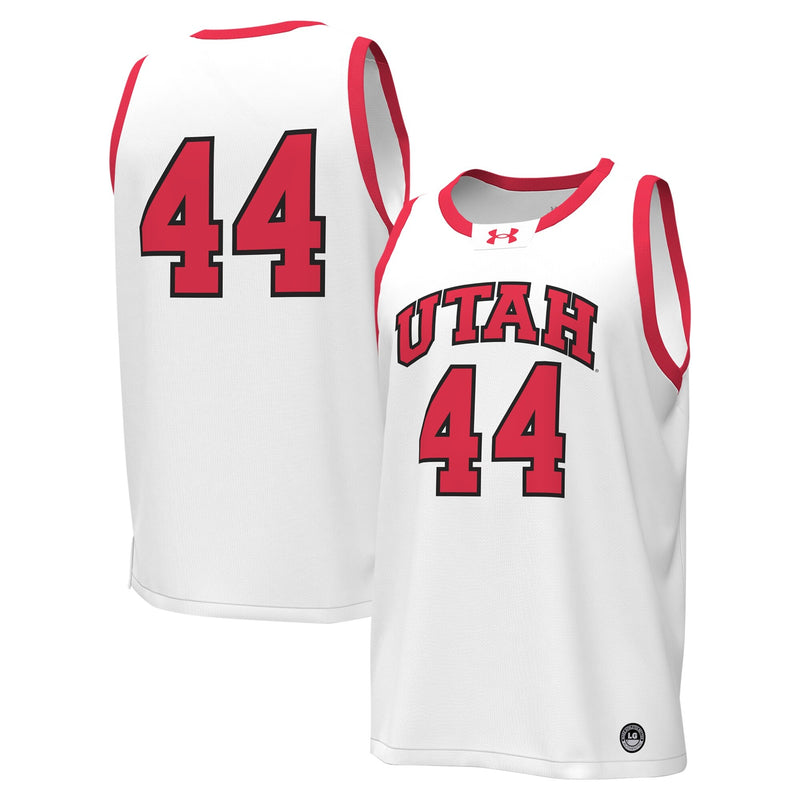 Utah Utes Basketball Jersey, White Replica Sportswear Jersey Shirt, Sleeveless Athletic Tank Jersey, Casual Gift for Men