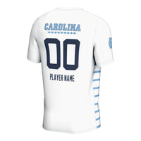 North Carolina Tar Heels Soccer Jersey, White Lightweight Sportswear Jersey Shirt, Lightweight Breathable Athletic Jersey, Casual Gift for Men