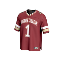 Boston Football Jersey, Maroon Fashion Lightweight Sportswear Jersey Shirt, Lightweight Breathable Athletic Jersey, Casual Gift for Men