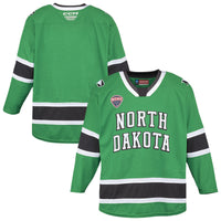 North Dakota Hockey Jersey, Kelly Green Replica Sportswear Jersey Shirt, Long Sleeve Hockey Sweater Jersey, Casual Gift for Men
