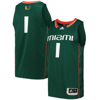 Miami Hurricanes Swingman Basketball Jersey, Green Sportswear Jersey Shirt, Sleeveless Athletic Tank Jersey, Casual Gift for Men