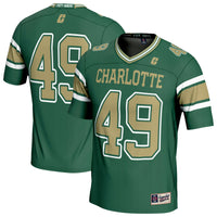 Charlotte 49ers Football Jersey, Green Fashion Lightweight Sportswear Jersey Shirt, Lightweight Breathable Athletic Jersey, Casual Gift for Men