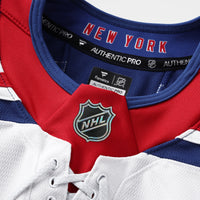 New York Rangers Hockey Jersey, White Authentic Away Sportswear Jersey Shirt, Long Sleeve Hockey Sweater Jersey, Casual Gift for Men
